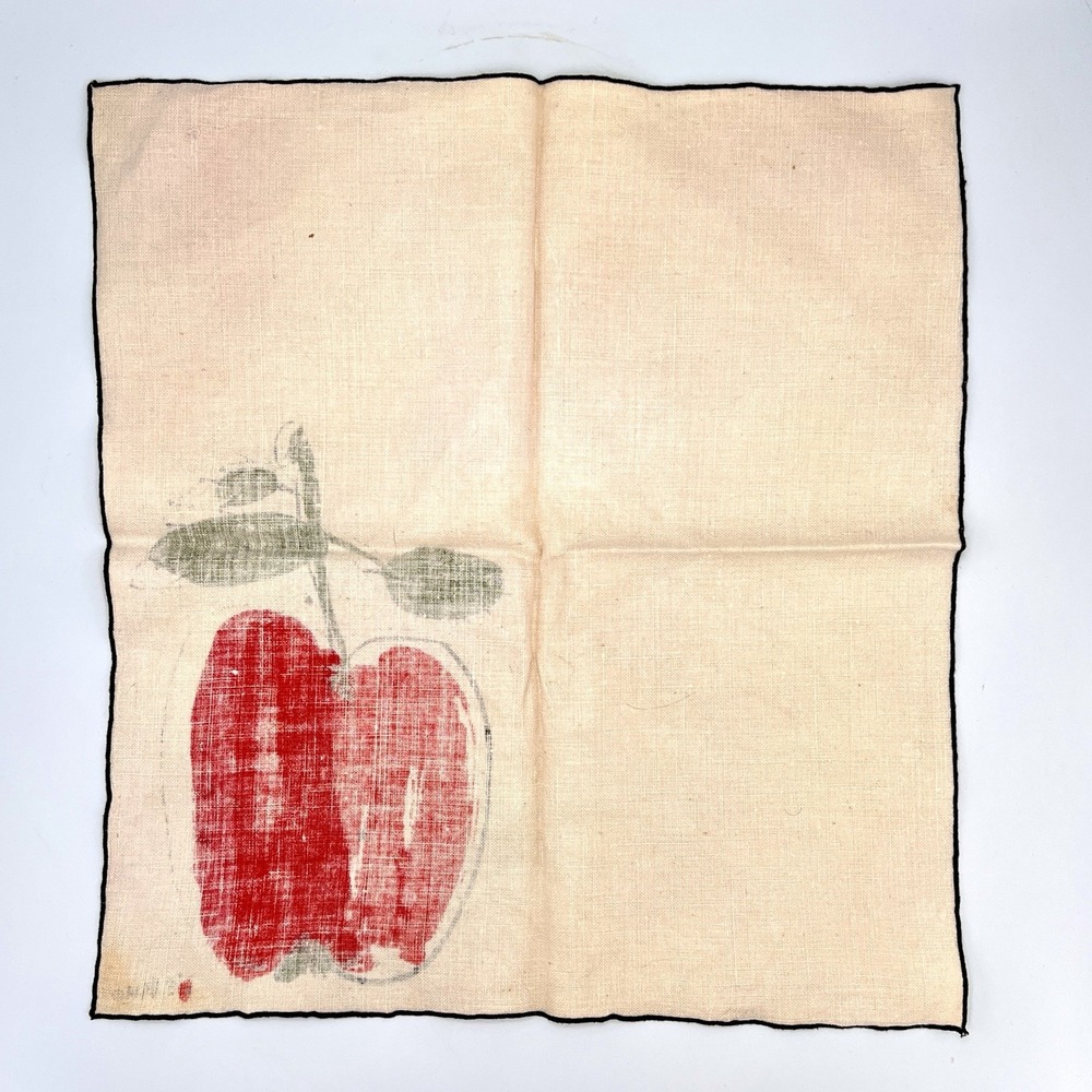 Vintage Vera Neumann Red Apple Linen‎ Cotton napkins Set of 4 - Picture 4 of 12